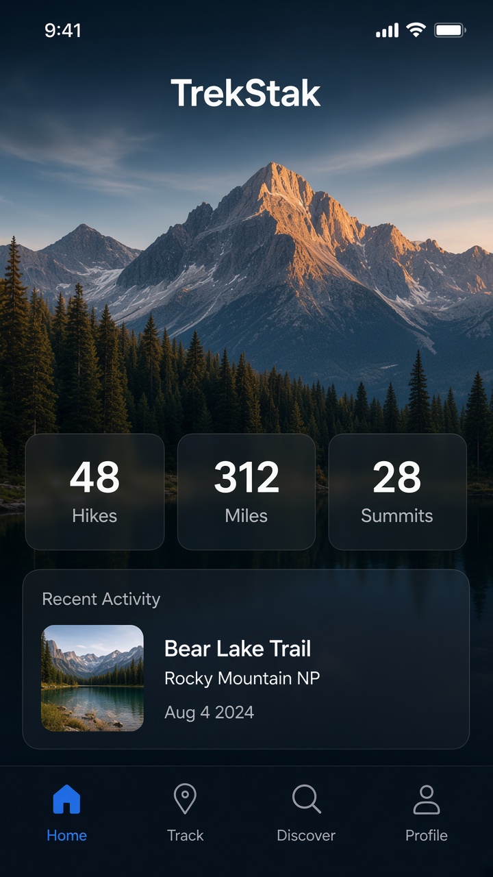 TrekStak activity dashboard