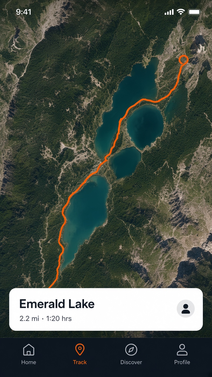 TrekStak Emerald Lake map
